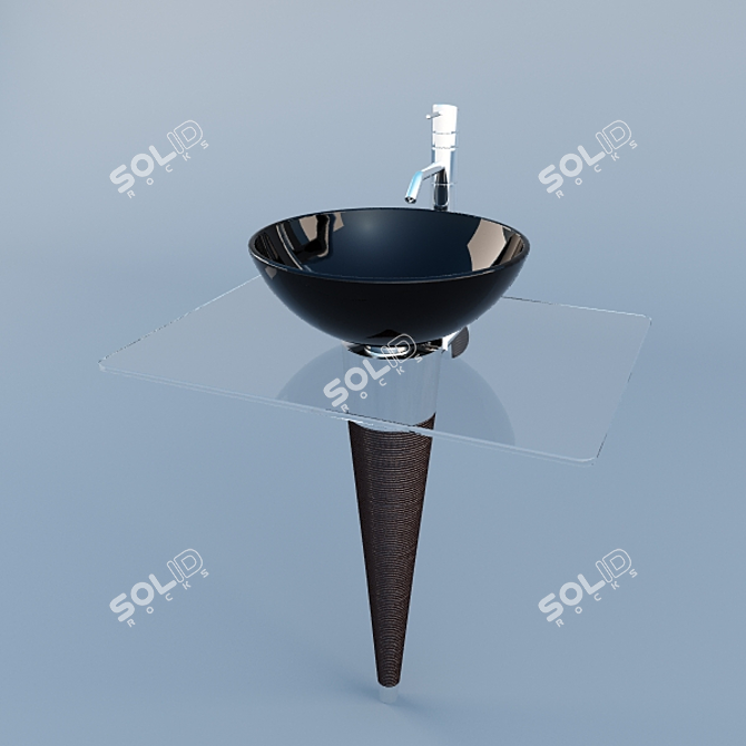 Sleek Basin 3D model image 1