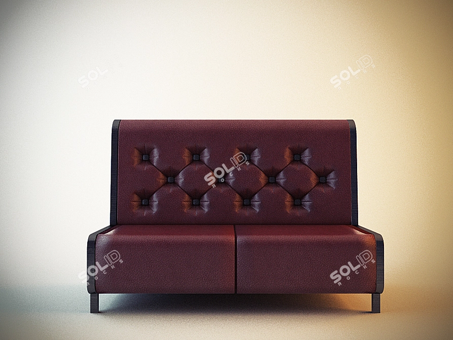 Modern Office/ Cafe Sofa 3D model image 1