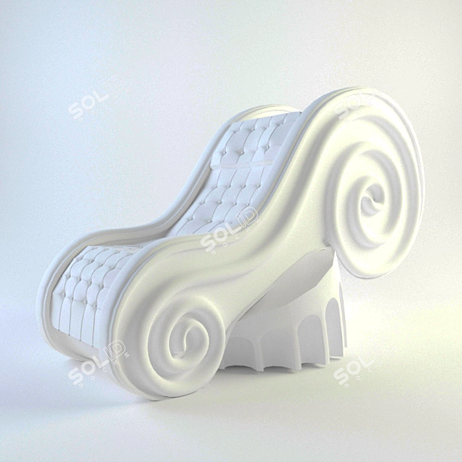 Title: Elevate Armchair: Comfort and Style 3D model image 1