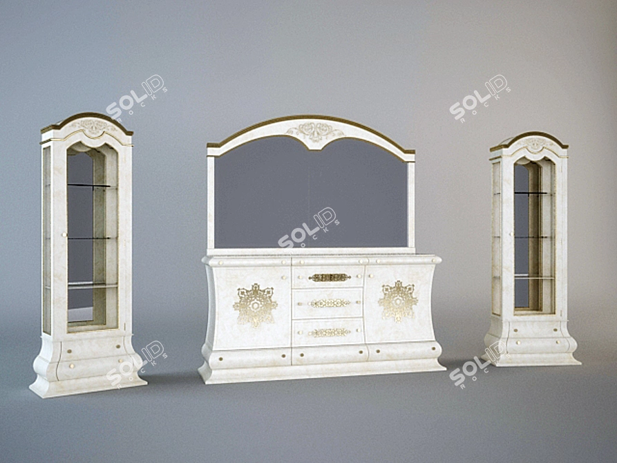 Valencia Cabinet and Drawers 3D model image 1