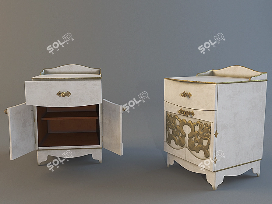 Textured File Stand 3D model image 1