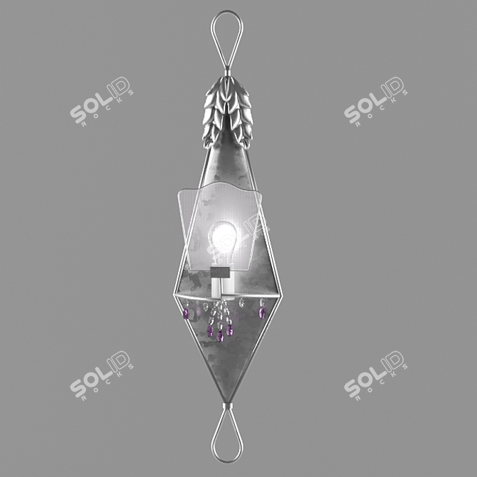 Elegant Baga Wall Sconce 3D model image 1