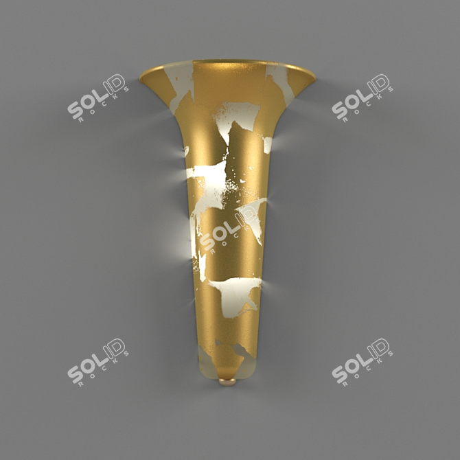 Suspended Sovereign Gold Lamp 3D model image 1