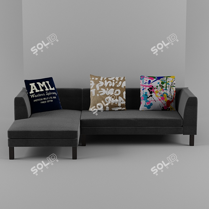 Elegant Doimo Sofa 3D model image 1