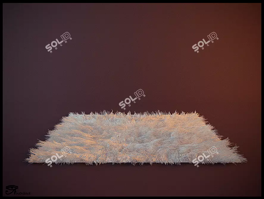 Plush Faux Fur Carpet 3D model image 1