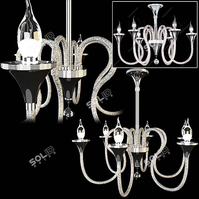 Serpente Pendant Chandelier 3D model image 1