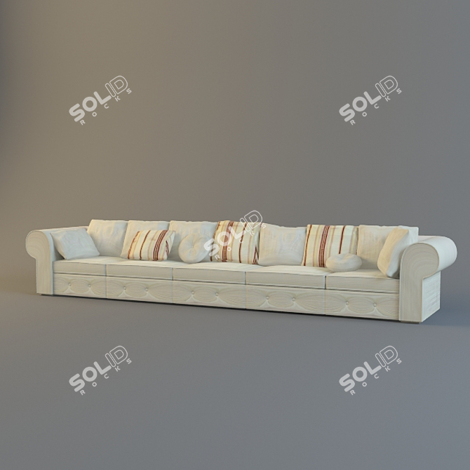 Elegant Cattelan Italia Doge Sofa 3D model image 1