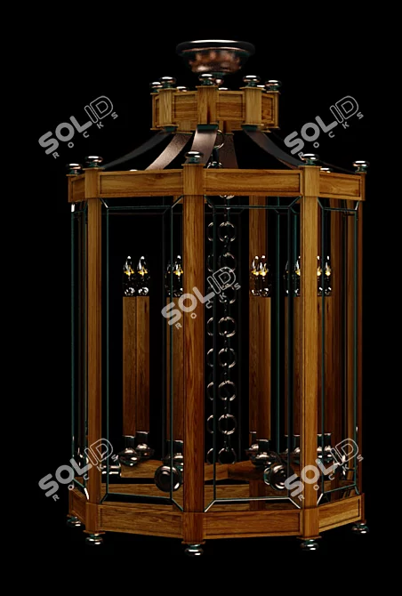 Elegant Crystal Chandelier 3D model image 1