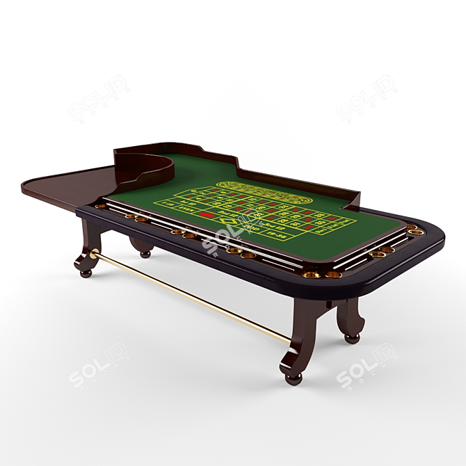 Empire Roulette Table: Classic Elegance 3D model image 1