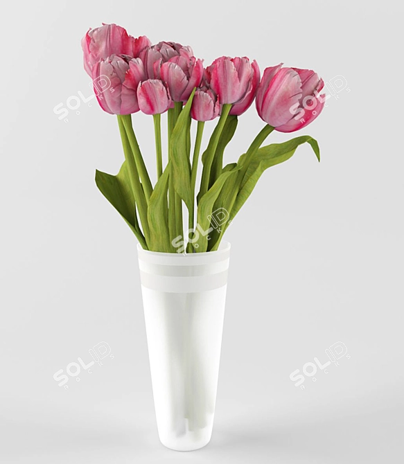 Beautiful Tulip Bouquet 3D model image 1