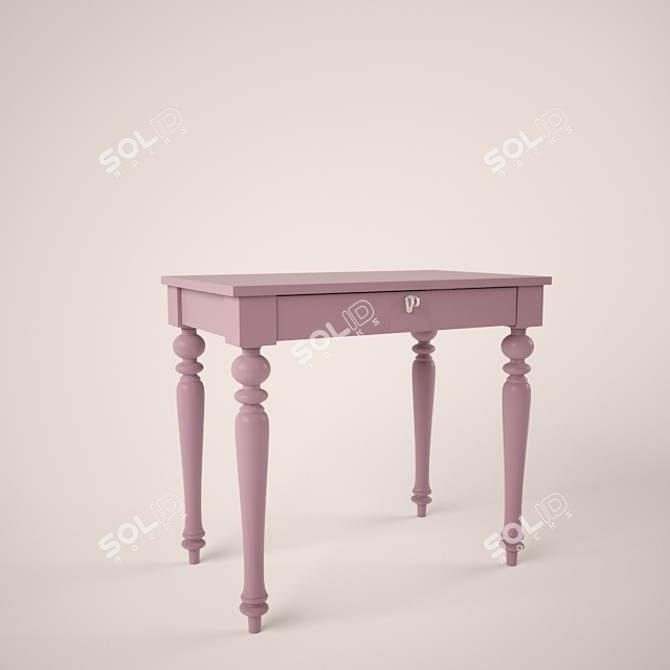 Isala 2012 Collection Customizable Desk 3D model image 1