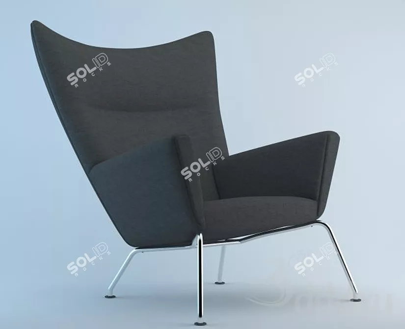 Modern Classic: Wingchair by Wegner 3D model image 1