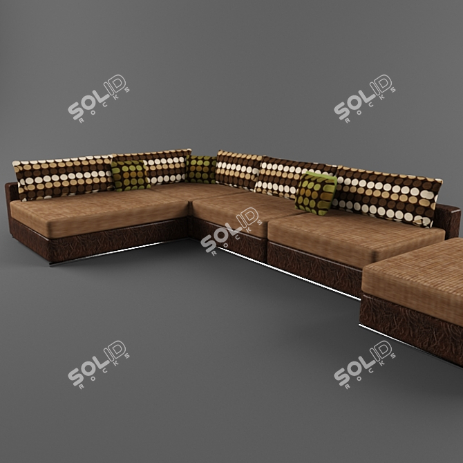 Elegant Rossatti Fidji Sofa 3D model image 1