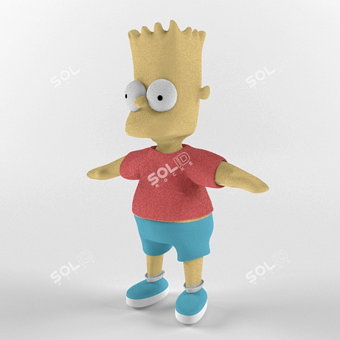 Animated Cartoon Character 3D model image 1