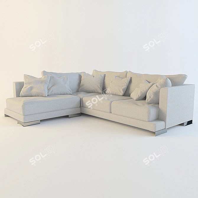 Sleek Comfort: Flexform Long Island 3D model image 1