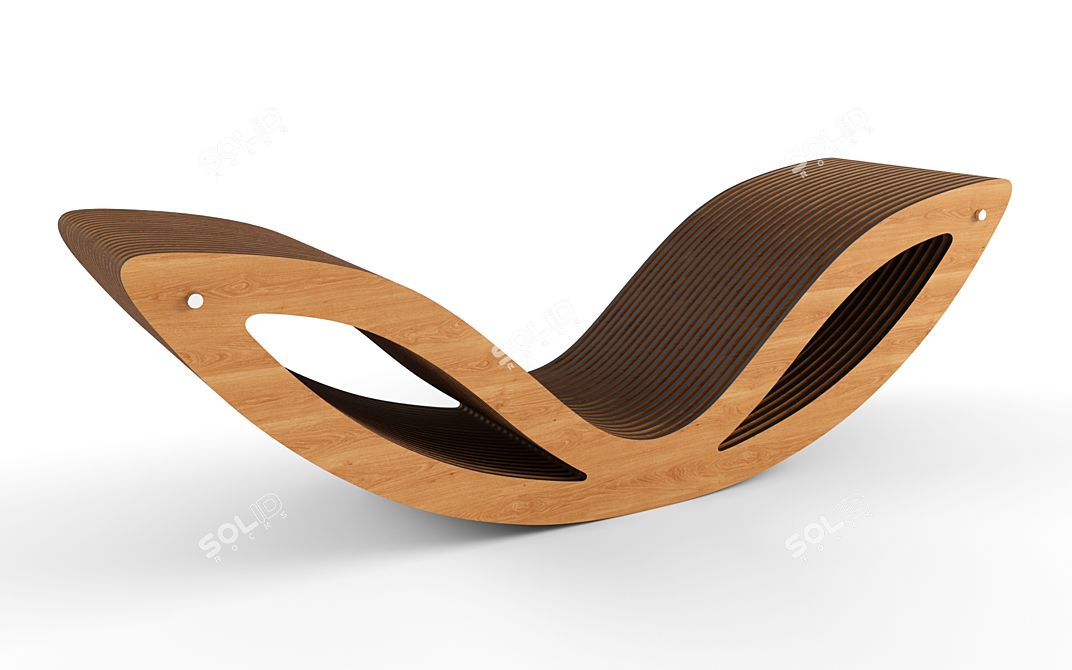 Modern Rocking Lounge Chair 3D model image 1