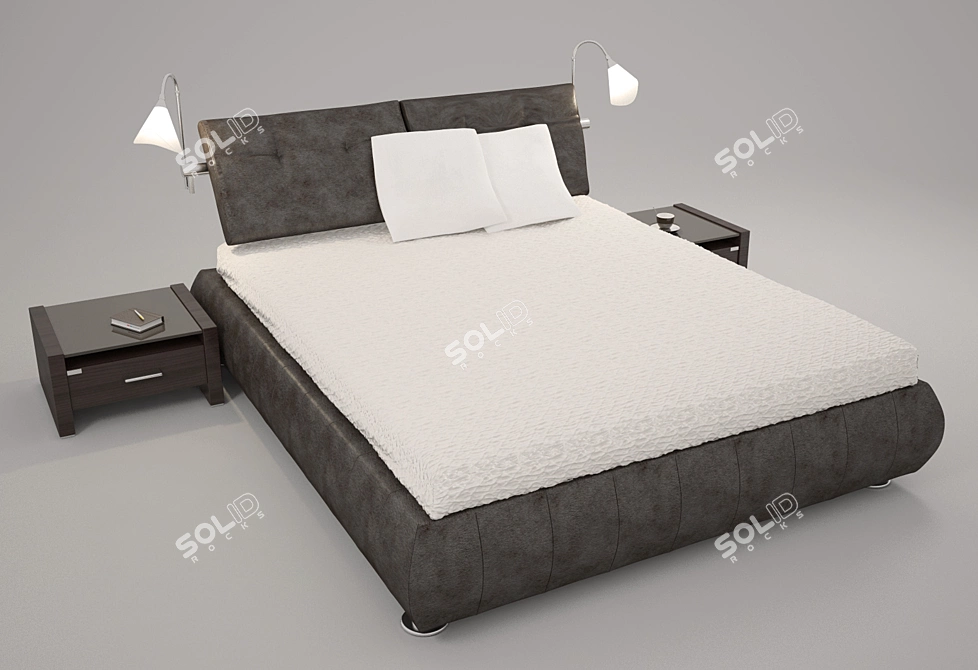 Cozy Dream Bed 3D model image 1