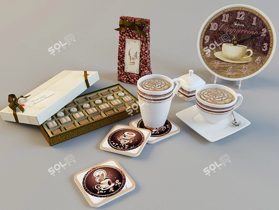 Deluxe Coffee Lovers Gift Set 3D model image 1