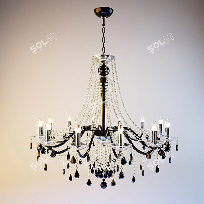 Italian Sylcom 654 Chandelier 3D model image 1