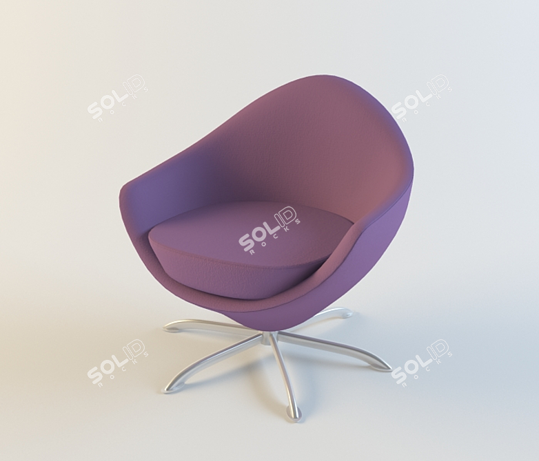 Italian Corinto Swivel Chair 3D model image 1