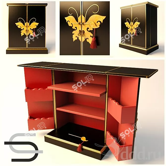 Modern Storage Cabinet 3D model image 1