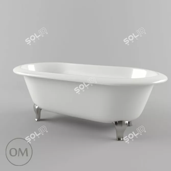 Draycott: Elegant Freestanding Bathtub 3D model image 1