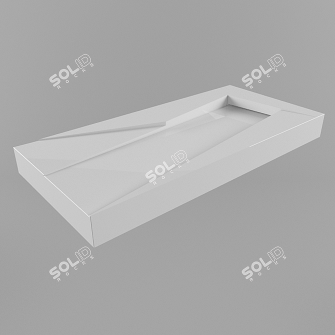 OZ Ceramic Washbasin: Elegant Design 3D model image 1