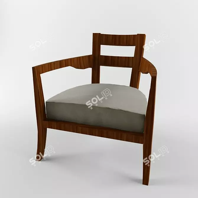 Elegant Comfort Berjer 3D model image 1