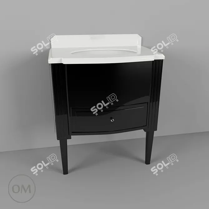 Draycott - Exquisite Vintage-inspired Washstand 3D model image 1