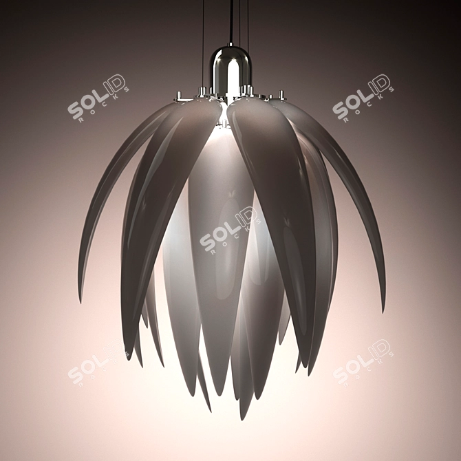 Adjustable Petal Chandelier 3D model image 1