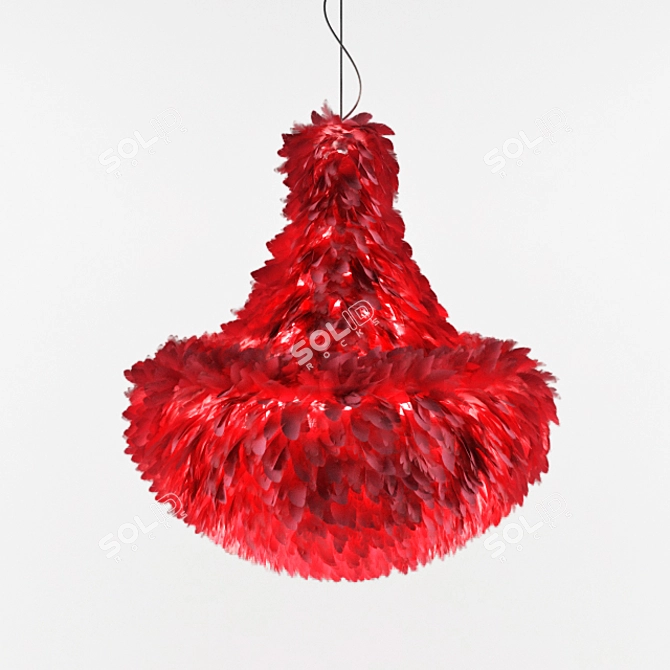 Feathered Elegance Chandelier 3D model image 1