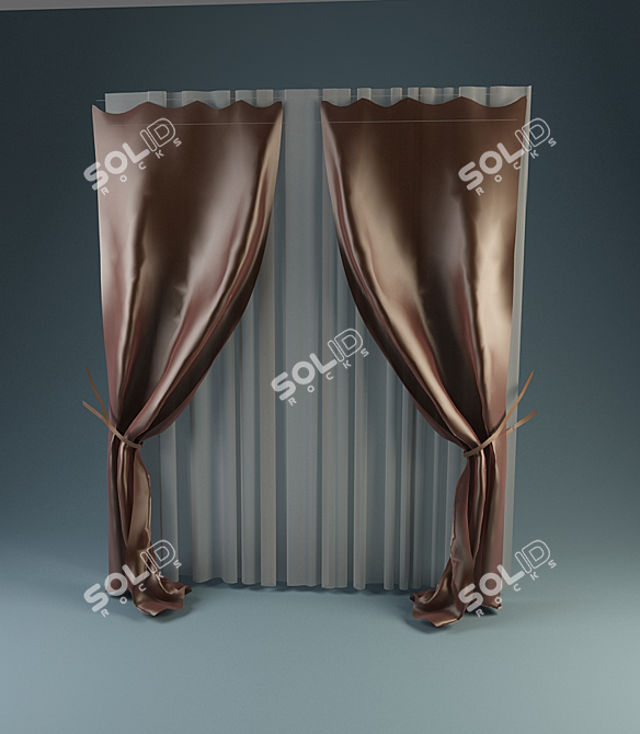 No-Curtain Rod: Easy Installation! 3D model image 1