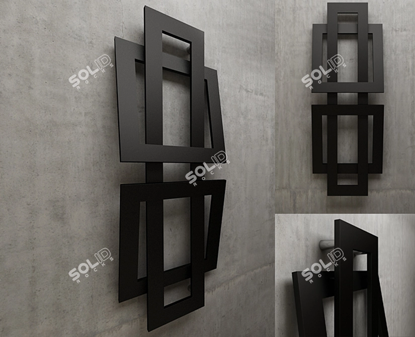 Brem Cross 152-56: Vertical Towel Warmer & Heater 3D model image 1