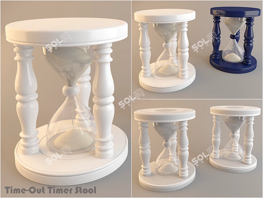 Title: Discipline Stool: Timeout Made Fun 3D model image 1