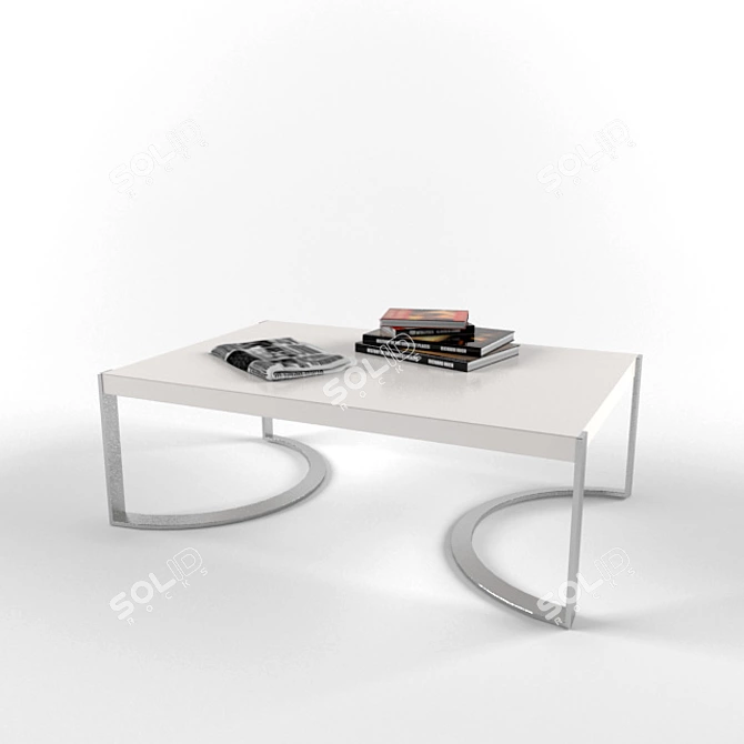 Sleek Modern Coffee Table 3D model image 1