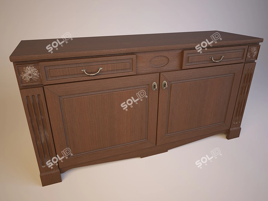 Belledonne Luxury Storage Chest 3D model image 1