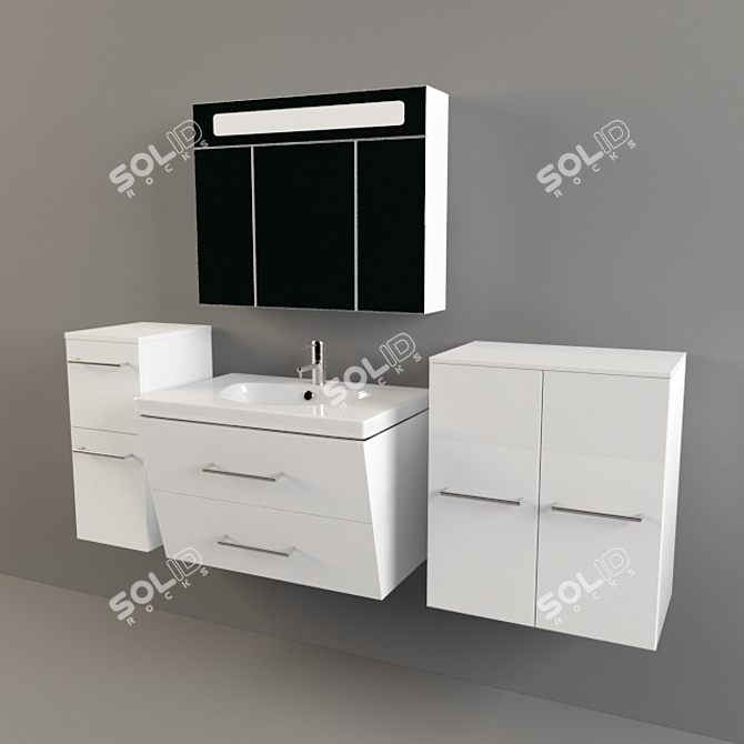 Verona-Susan Bathroom Furniture Set 3D model image 1