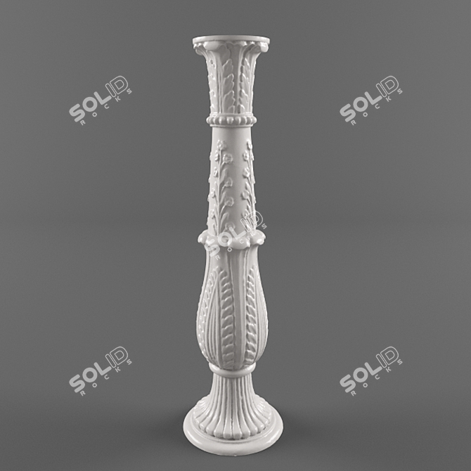 Elegant Baluster Design 3D model image 1