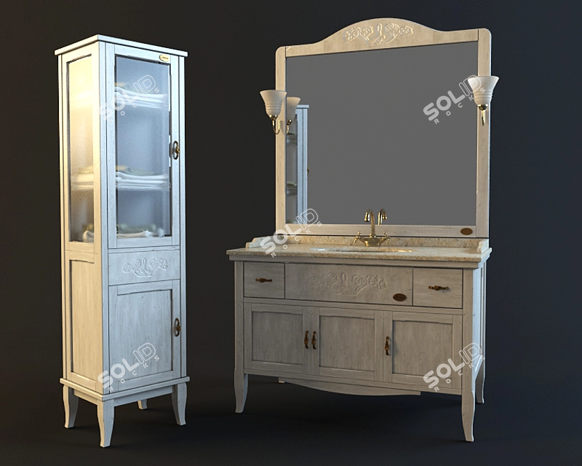 Etrusca: Elegant and Space-Saving 3D model image 1