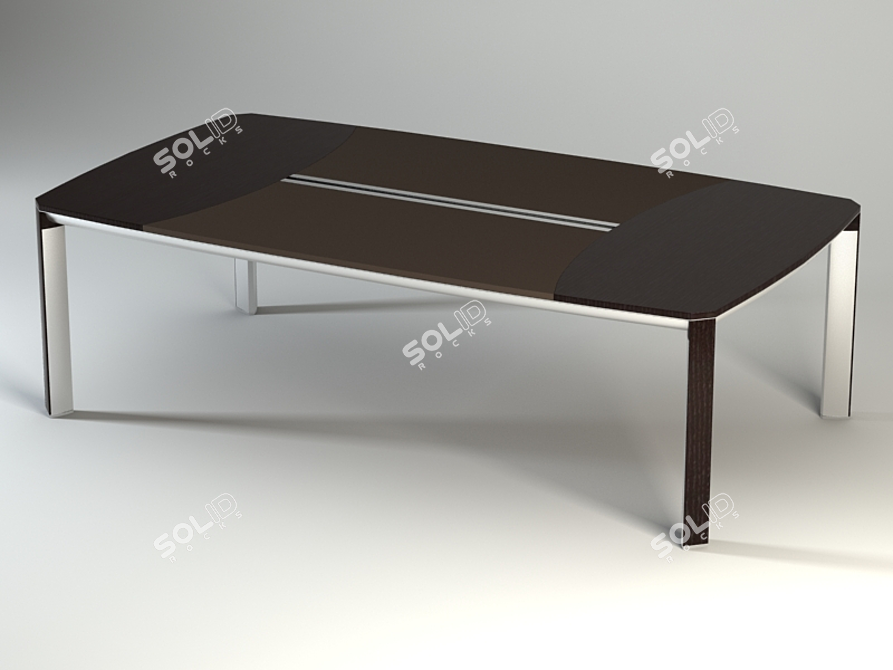 Sleek V-Ray Office Desk 3D model image 1