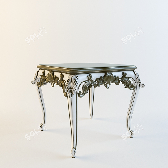 Classic Four-Person Dining Table 3D model image 1