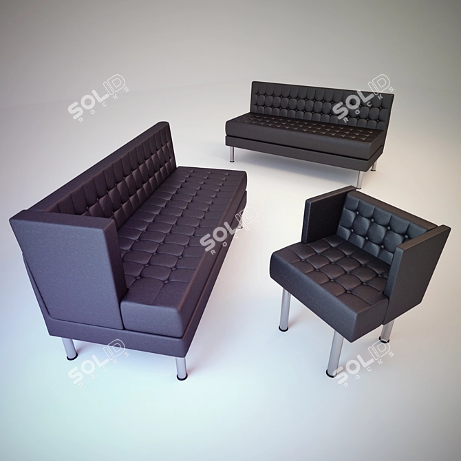 Satelliet Madrid Outdoor Sofa 3D model image 1