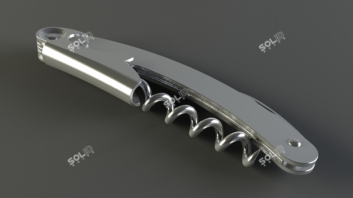 Title: Sleek Corkscrew for Effortless Uncorking 3D model image 1