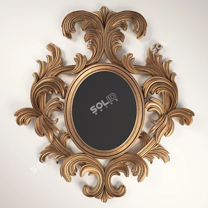 Sleek Wall Mirror 3D model image 1