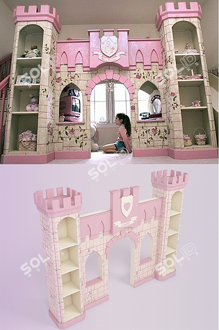 Enchanting Princess Castle Balcony Escape 3D model image 1