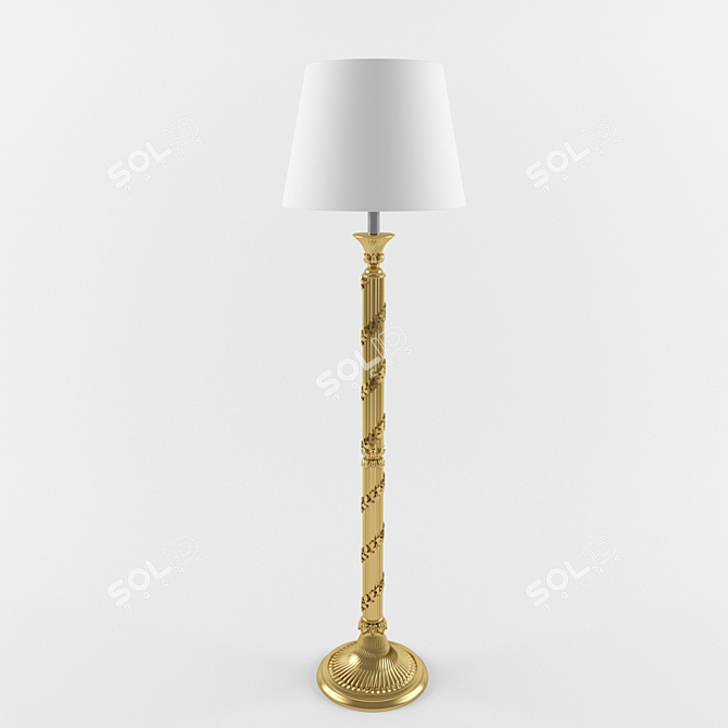 Title: Golden Oak Elegance 3D model image 1