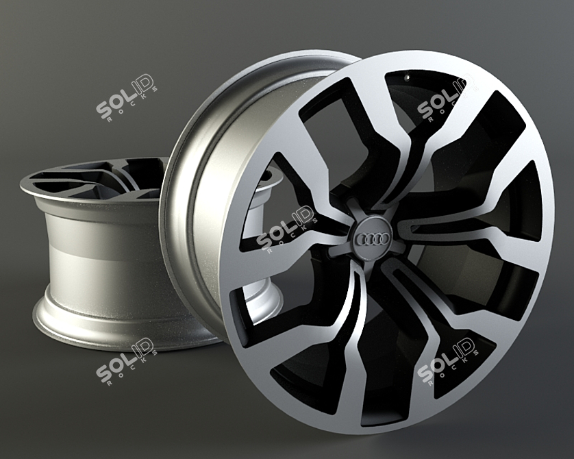 High-Poly Audi R8 Disc 3D model image 1