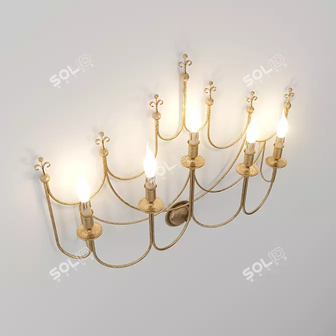 Classic Style 5-Light Candelabra 3D model image 1