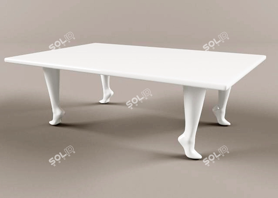 Stylish Footsie Coffee Table 3D model image 1