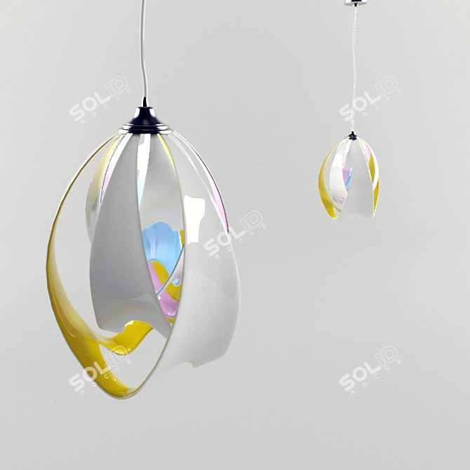 Elegant Glow Pendant Light 3D model image 1
